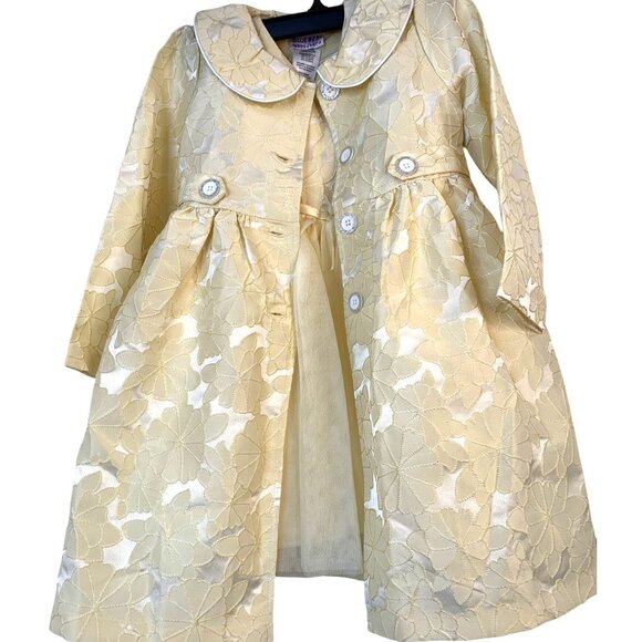 NWT Blueberi Boulevard Girls 2-Piece Yellow Dress & Coat Set Size 6 RAA10418 - Picture 9 of 13
